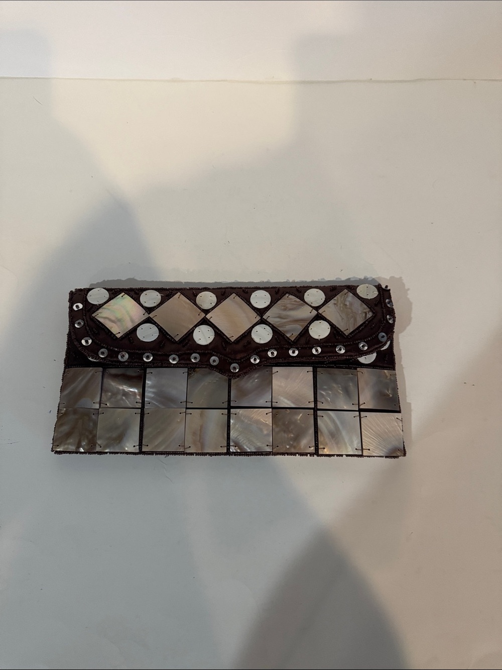 Mod by Design Mother of Pearl Tile Design Clutch Purse